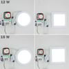 Ultra Thin Led Panel Downlight real full watt 3W 4W 6W 9W 12W 15W 18W 24W Round/Square LED Ceiling Recessed Light