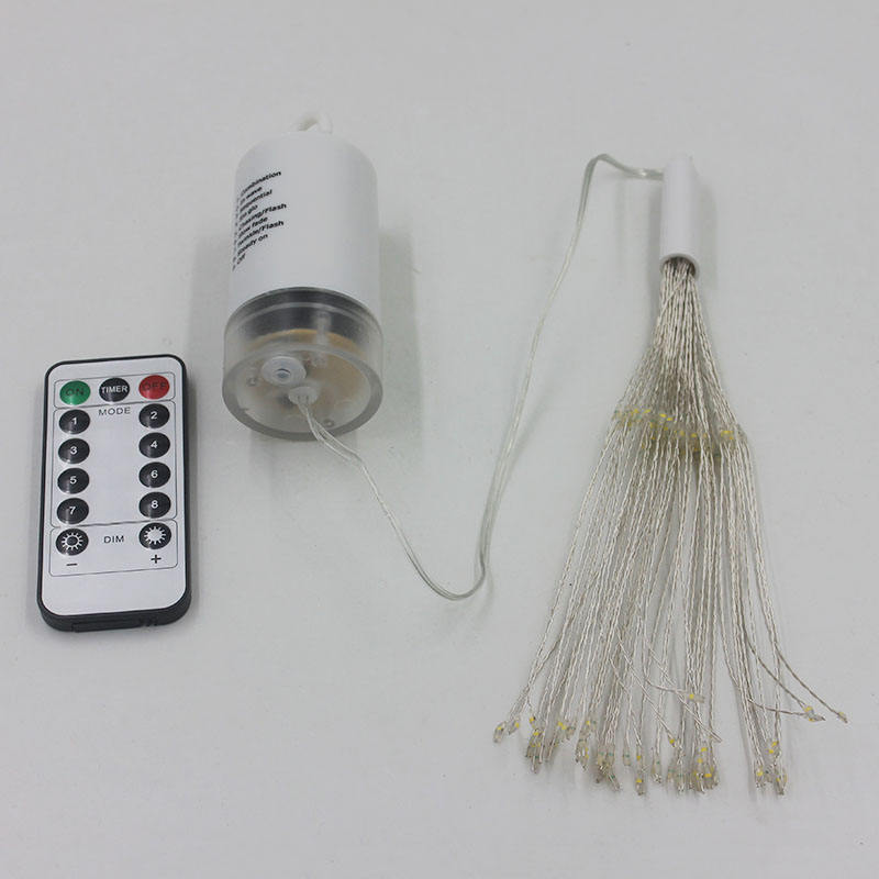 Outdoor fireworks copper wire LED string 100leds waterproof Christmas fairy light hanging decoration lights powered by battery