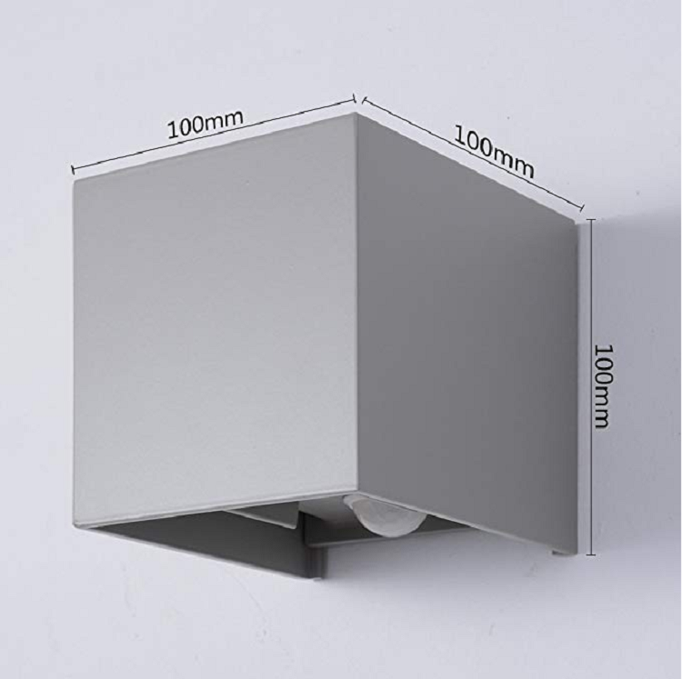 Good Quality Outdoor Motion Sensor Black Cube Waterproof Wall Lamp Fixtures Led Wall Lamp for Garden Home