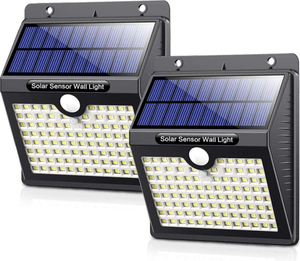 Solar Outdoor Lamp with Motion Sensor - 97 LEDs - White Light - Solar Garden Lighting - IP65 Waterproof - For Garden / Wall Lamp