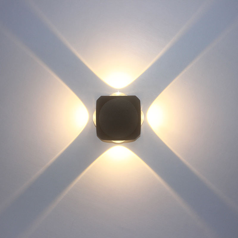 Modern Waterproof 4W LED Wall Sconce IP65 Outdoor Fixtures Garden Light Indoor Home Bedside Lamp Lighting