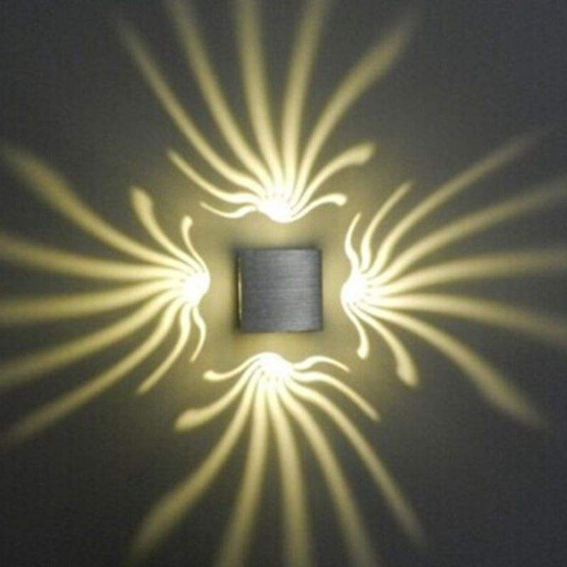 3W Aluminum Fancy RGB with Controller Wall Light for Art Gallery Decoration Front Balcony Led Wall Lamp 