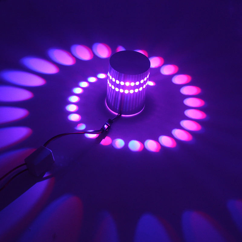 2023 modern Spiral hole LED RGB fancy wall light with Infrared Remote Control for wall light decorative