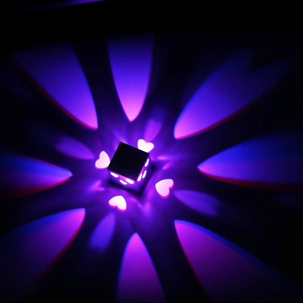 LED Love heart 3W RGB Remote Control Indoor wall Lamp for Home Bedroom stair Foyer Decoration Izakaya Decorateur Beauty Room