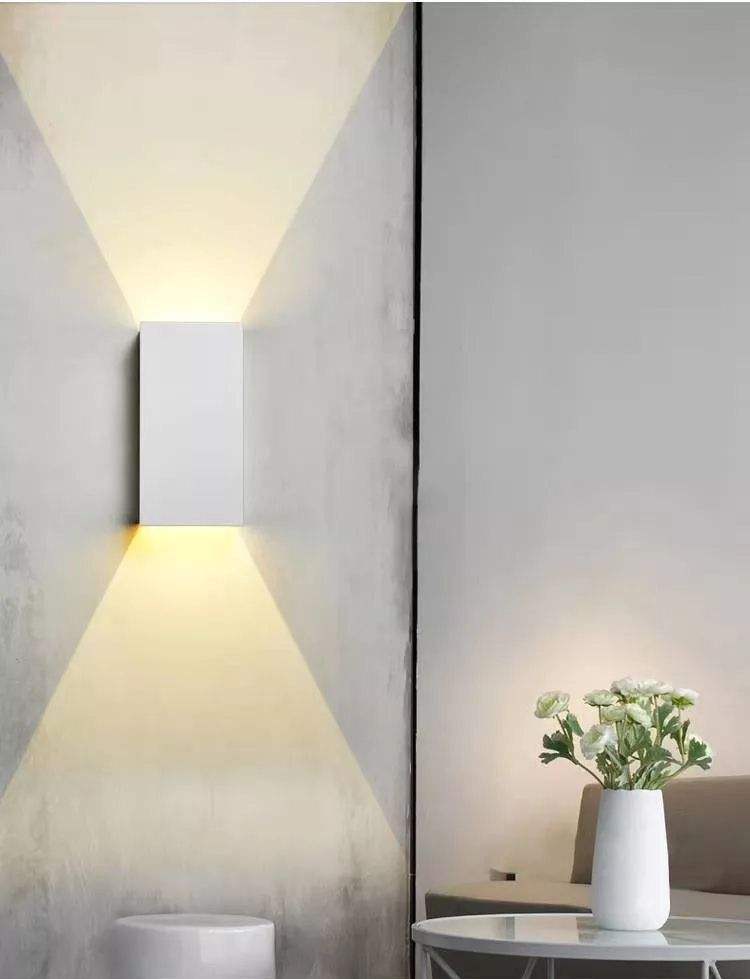 12W Led Wall Light Outside LED Wall Sconce IP65 Waterproof Square Metal Bulkhead Lights