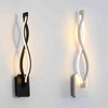 Modern black white wavy 16W Wall Lamp Fixture Acrylic Mounted Hotel Bathroom Lighting Bedside Sconce Wandlamp wall light