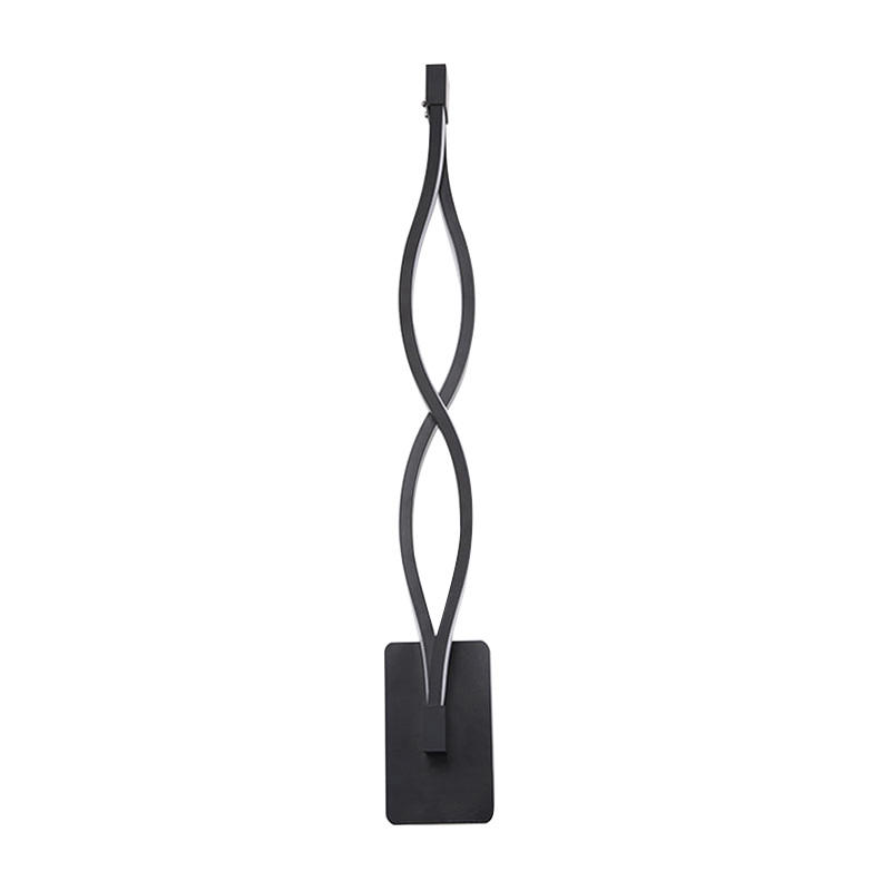 Modern black white wavy 16W Wall Lamp Fixture Acrylic Mounted Hotel Bathroom Lighting Bedside Sconce Wandlamp wall light
