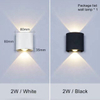 Outside Adjustable Up Down Step Corridor Cube Cylinder Garden Hotel Waterproof Cob Led Wall Lamps 220V Lighting Up And Down
