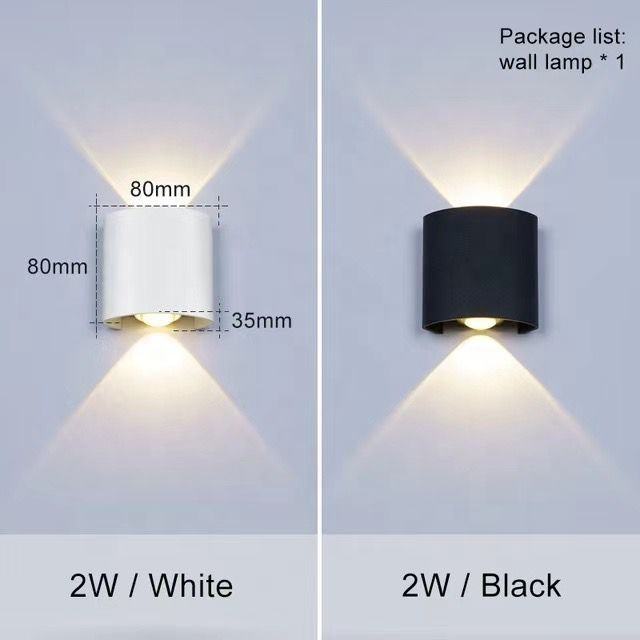 Outside Adjustable Up Down Step Corridor Cube Cylinder Garden Hotel Waterproof Cob Led Wall Lamps 220V Lighting Up And Down