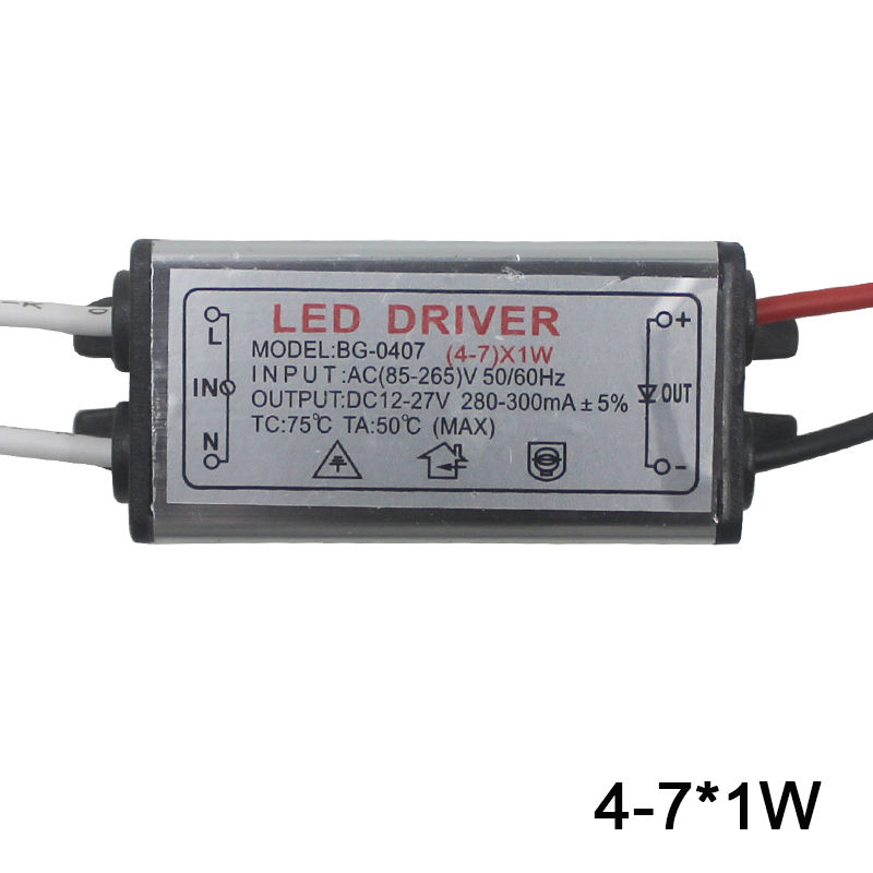 1-12W IP65 Waterproof LED Light Driver AC85-265V DC3-43V LED Transformer Power Supply Adapter for Outdoor Led Lamp/Chips