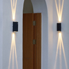Outdoor decorative wall light waterproof square spotlight corridor aisle outdoor three beam spotlight door garden light
