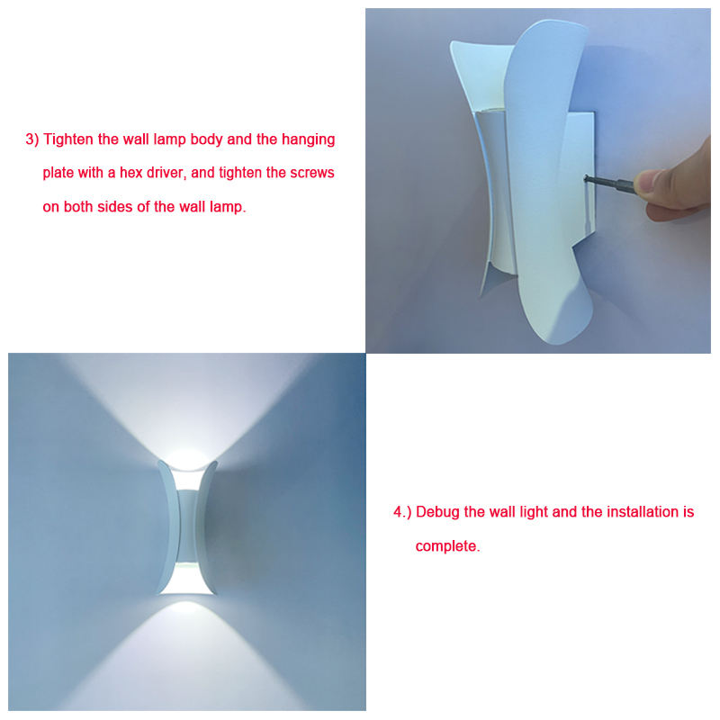 Outdoor Waterproof IP65 LED Long Strip Wall Light Modern Wall-Mounted Lamp Sconce Suitable for Living Room Courtyard Porch Patio