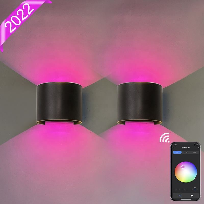 Nordic Modern 12W Wall Lamp Waterproof Ip65 Led Aluminum Outdoor Up Down Wall Light for Garden Hotel Luminous Wall Mounted