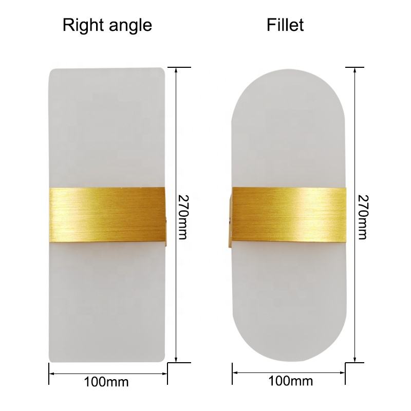 Led Wall Sconce Factory Supply Hotel Light Acrylic Surface Mounted Indoor Bathroom Dressing Room Bedside Barber Shop Decorative