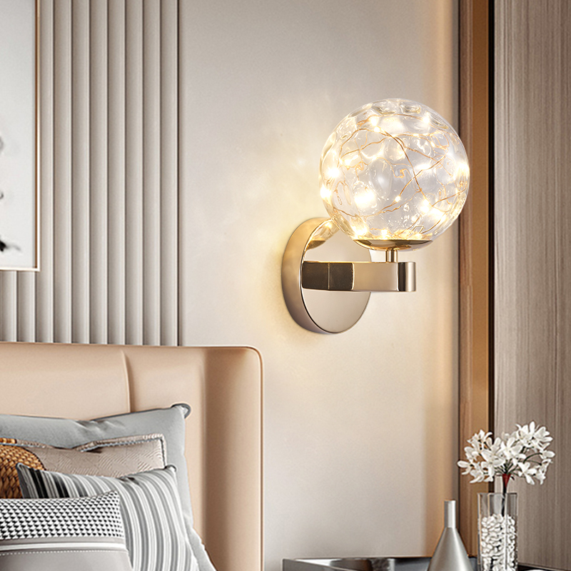 New starry bedside wall lamp Nordic creative minimalist bedroom living room decorative light staircase aisle led wall lamp
