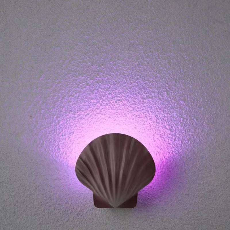 2023 Tropical style RGB 5W shell outdoor waterproof wall lamp Small aisle wall light for garden courtyard decoration