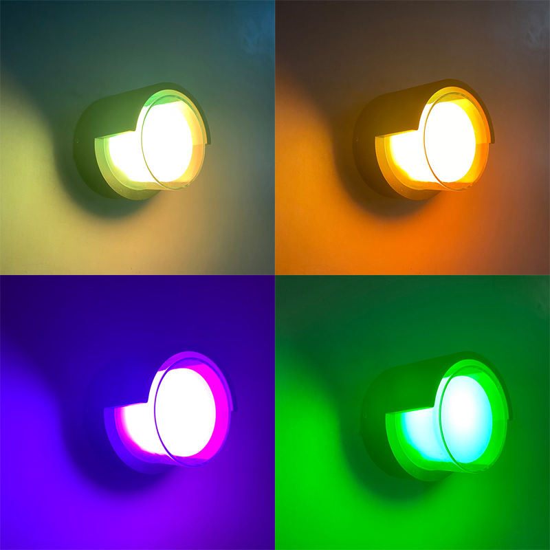 New 5W Good Waterproof Acrylic Led Wandlamp Outdoor Lighting Wall Sconce Rgb with Remote Control