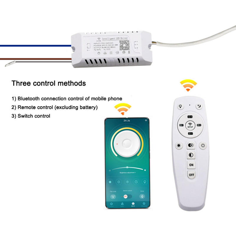 APP control LED driver 2.4G remote intelligent LED transformer (20-40W)X2 (40-60W)X2 for dimmable color-changeable chandelier