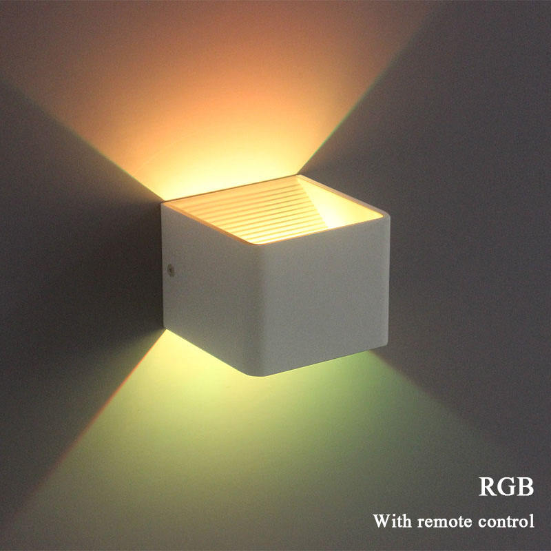 Cube CoB 6W LED Up And Down Wall Sconce AC85-265V Bedroom Bedside Cube Wall Light Indoor Aluminium Decoration Lighting Goods