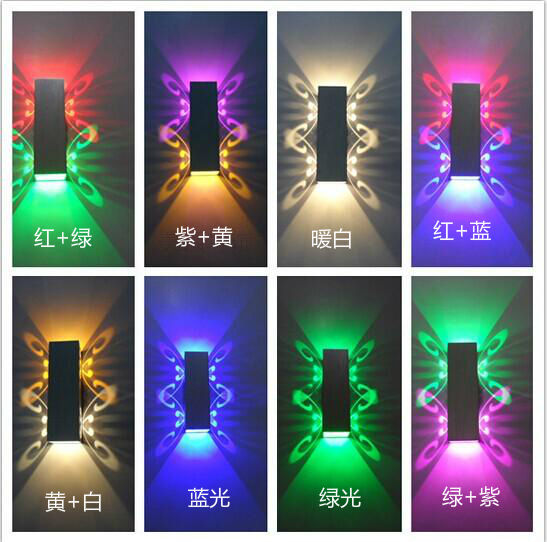 Fokison (Electronic Components) Light Fixture Colorful Lamp Square Led Wall Sconce For led home bar lights
