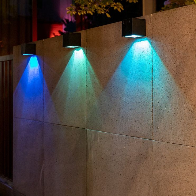 Solar Outdoor Wall Lights Solar Wall Lights Solar Wall Lights Outdoor Cube Solar Lamp Square Solar Lamp Waterproof IP65 Warm Light Lamp