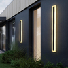 Modern Simple Long Strip Indoor Aluminum Wall Lamp Waterproof Outdoor Wall Lamp Housing 360 degree garden wall light