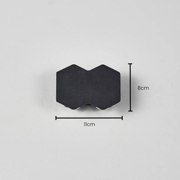 New Black Waterproof 4W 6W 8W Outdoor Wall Sconce Up Down Lights Wall Mounted Diamond-shaped Wall Lamp