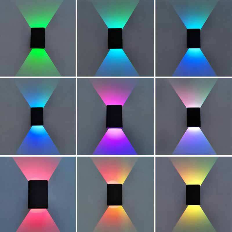 Modern Up down wall lamp 3W LED RGB bedside decoration wandlamp AC85-265V industrial project lighting