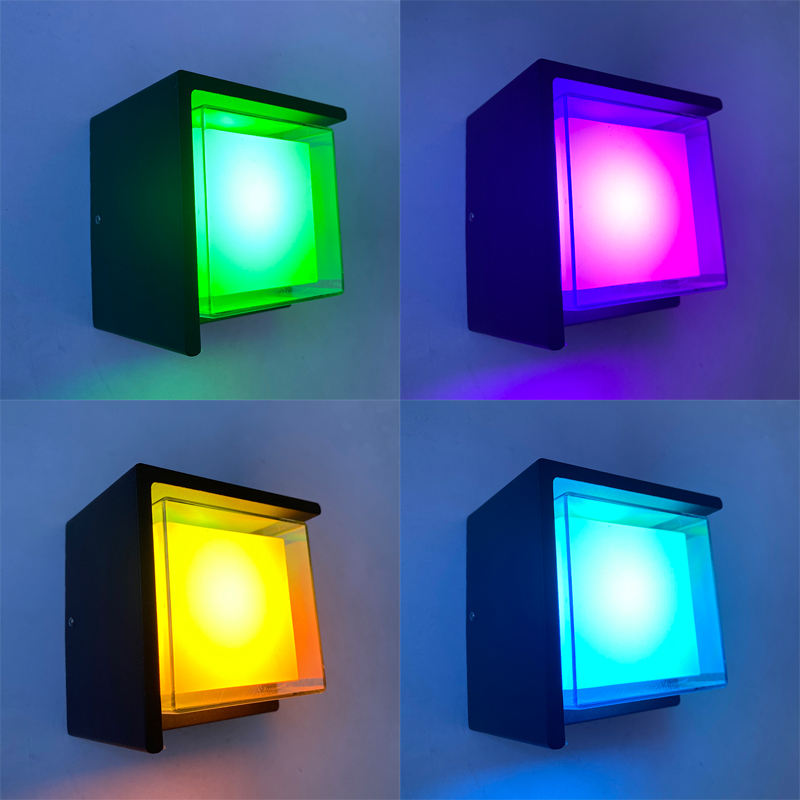 Modern interior 5W LED wall light acrylic square black living room corridor staircase home decoration wall