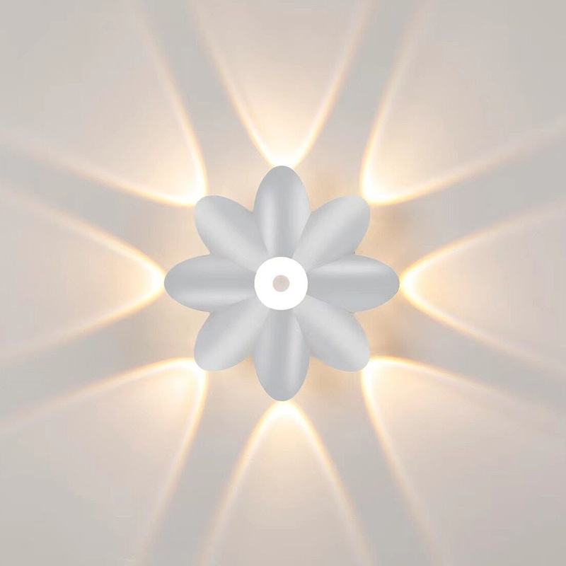 LED Outdoor Wall Light Up Down Luminous Wall Decoration Spotlight Lotus Villa Corridor Balcony Corridor Background Wall Light