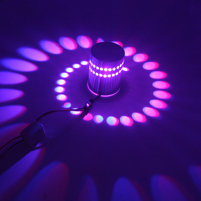 Spiral Hole RGB LED Wall Light for Indoor Home Decorate Fancy Night Lights Ceiling Light Loft Vogue Furniture