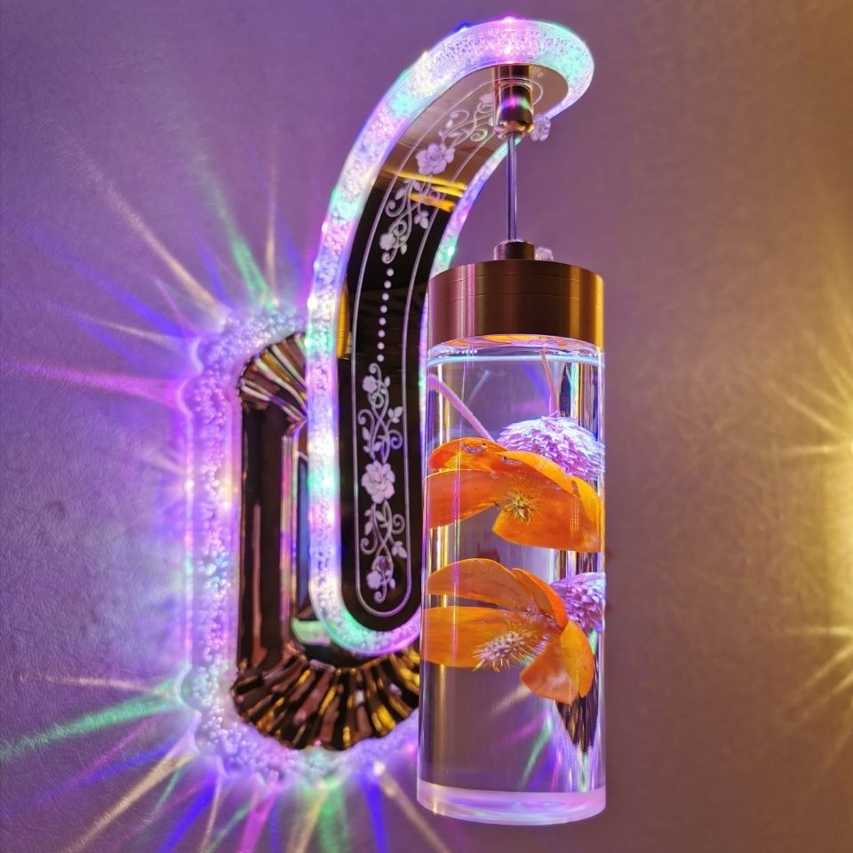 2022 12W LED indoor Wall lamp for bedroom bedside decoration real flower wall light stair lamp night lamp for living room