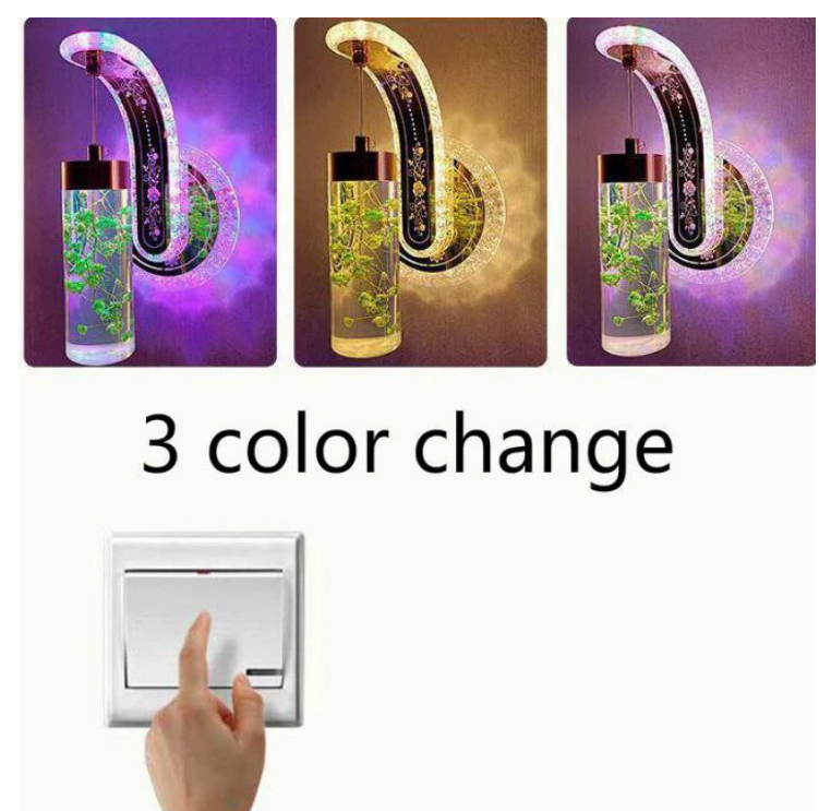 2022 12W LED indoor Wall lamp for bedroom bedside decoration real flower wall light stair lamp night lamp for living room