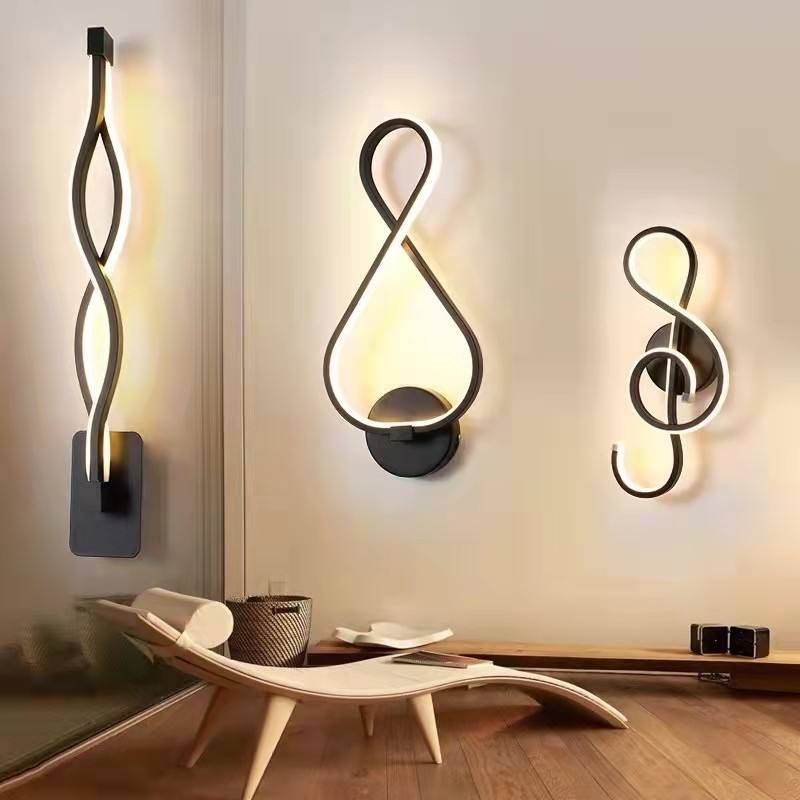Indoor Interior 22W Muziek LED Wandlamp Op en neer Aluminium Versieren Wandkandelaar Boerderij Wandlamp Slaapkamer Creatief