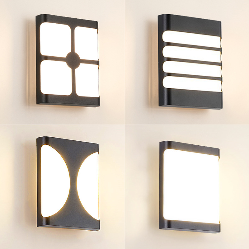 Outdoor Wall Light Waterproof Simple Led Garden Aisle Light Outdoor Door Head Light Exterior Wall Balcony Moisture-proof Patio