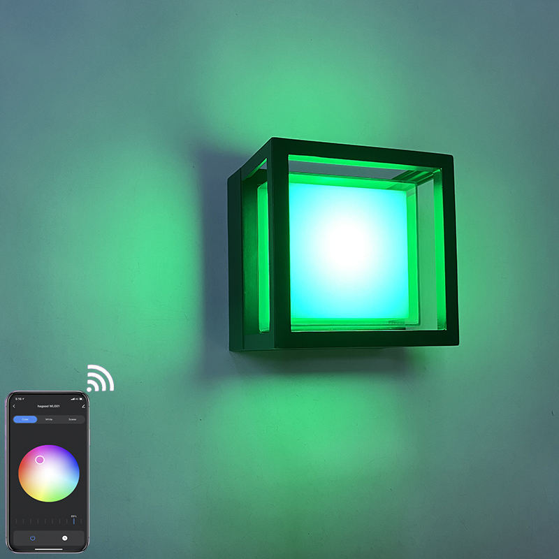 2023 New Tuya App Smart Wall Lamp LED Intelligent Cube IP65 Waterproof Colorful Fashionable Decorative Wall Lamp