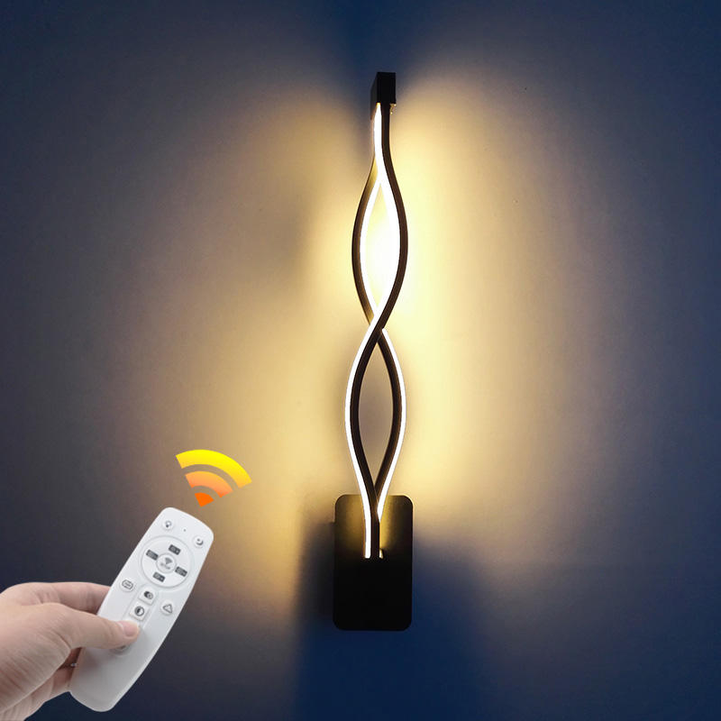 Modern House Decoration Wave Shape Aluminium Up Down LED Wall Lamp Indoor LED Wall Light Holiday Garland Light