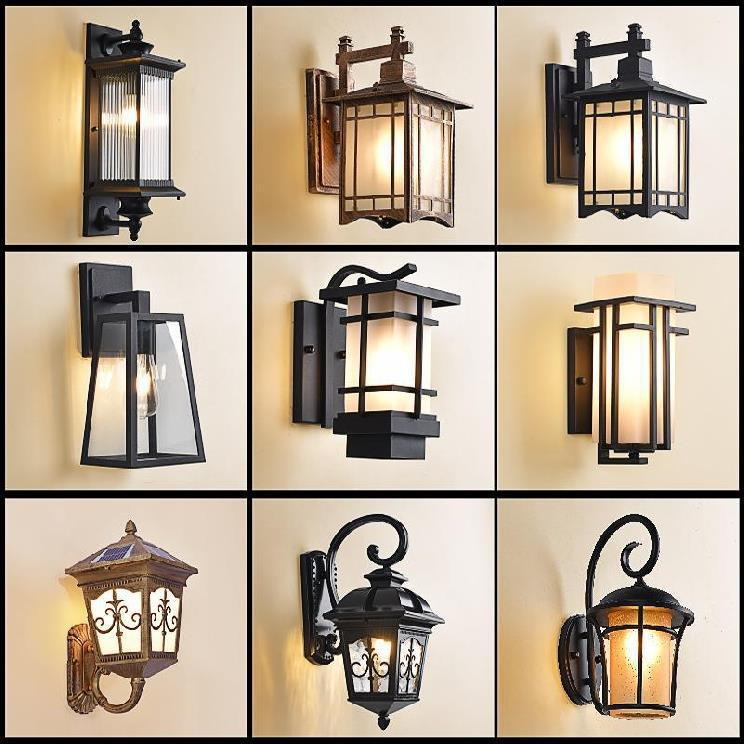 Solar Outdoor Wall Light Draadloze Wandlamp Waterproof Garden Light New Chinese-Style Japanese-Style Balcony Exterior Wall Gate