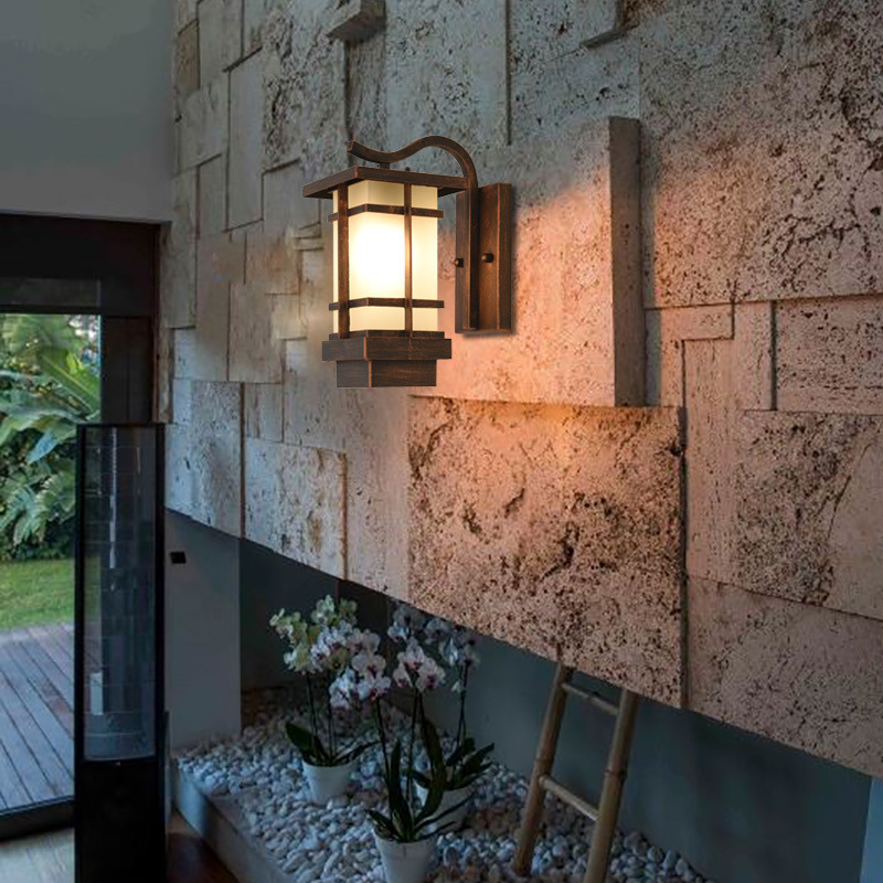 Solar Outdoor Wall Light Draadloze Wandlamp Waterproof Garden Light New Chinese-Style Japanese-Style Balcony Exterior Wall Gate