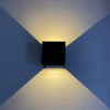 Outdoor Waterproof Ip65 Square Black White 20w Modern Led Wall Lamps for Garden