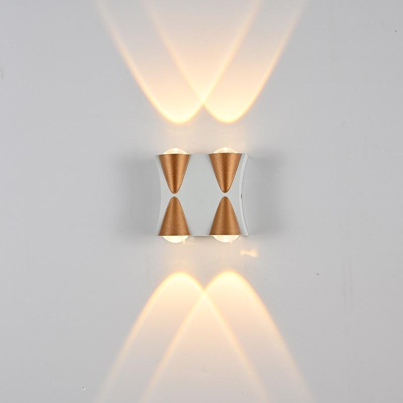 LED Wall Light Waterproof IP65 Aluminum Garden Wall Lamp Gold Black White Light Indoor Outdoor Wall Sconce