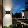 Modern Waterproof Outdoor 12W LED Wall Lamp IP65 Aluminum UP And Down Wall Light Garden Porch Sconce Decoration Light 110V 220V