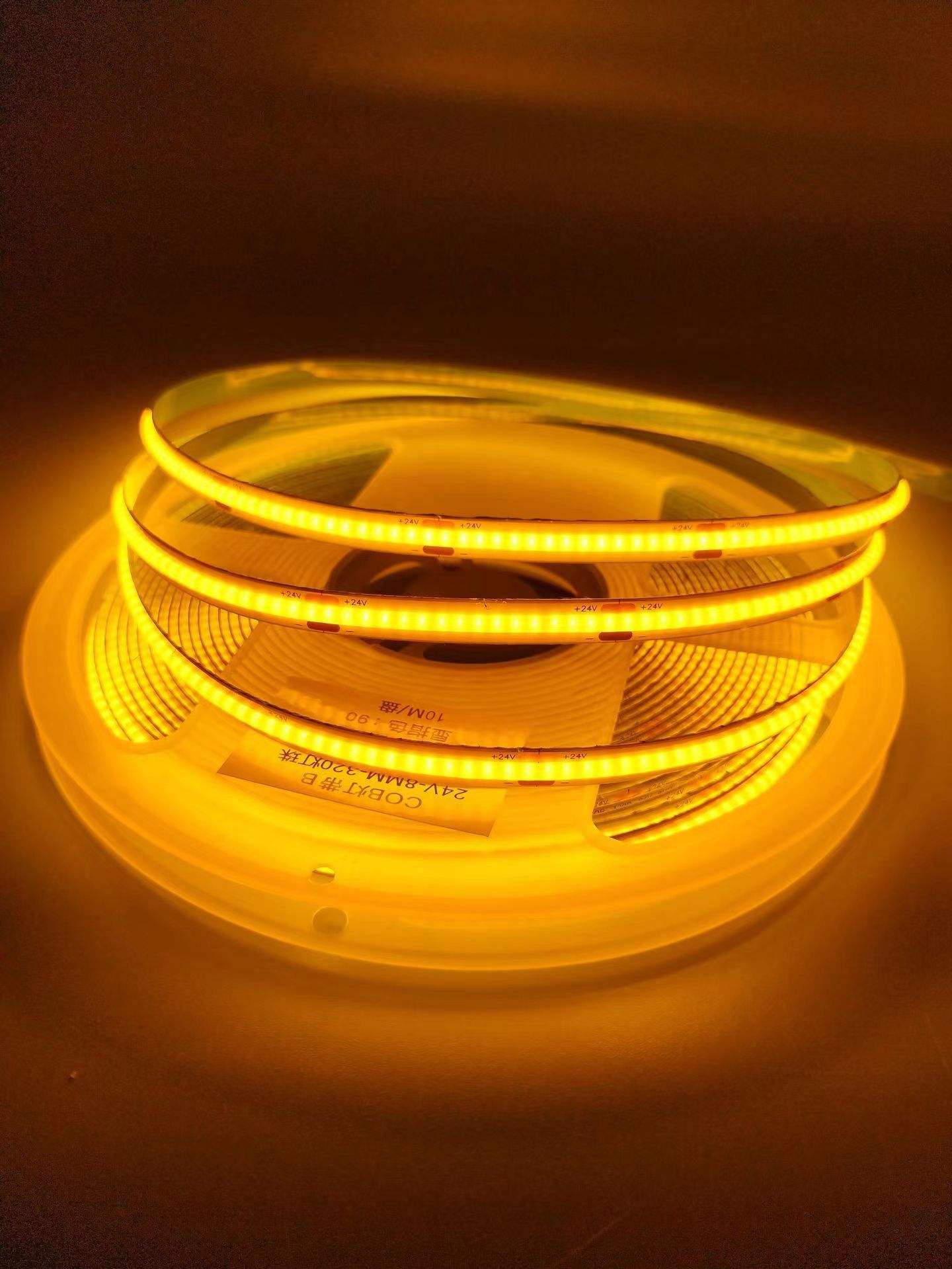 COB light with 12V 24V low pressure self-adhesive soft light strip 2835 line flexible magic led two-color water light strip