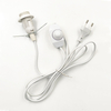 EU Plug Vintage Power Cords Line Switch and E14 Bulb Light Socket Twisted Wire Cord Lamp Holder Himalayan Salt Plug 301 Dimmable
