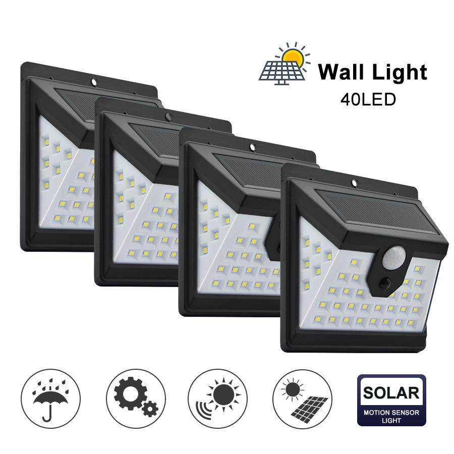 1000lm IP65 Waterproof home led solar light PIR motion sensor Outdoor solar security wall light LED Solar Garden Light