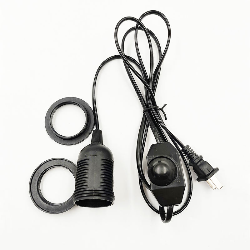 110V 220V 301 Dimmer switch Dimmable Switch E26 double ring Electric wire plug Switch And Wire for LED light