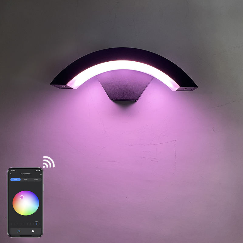 Tuya APP control 9W 12W Wall Lamp App Control Smart outdoor Lighting Acrylic Wall Mounted Light Led Smart Wall Lamps Sconce