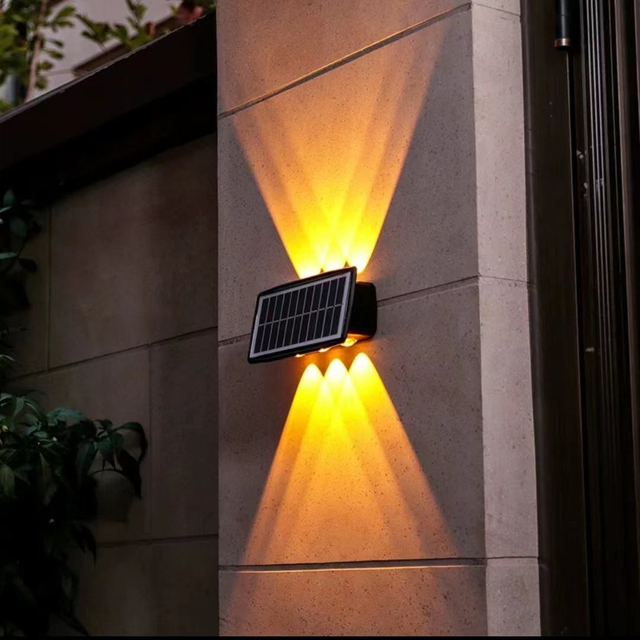 6LED Solar Wall Light Outdoor Waterproof LED Wall Lights for Courtyard Street Landscape Garden Decor Lamp Solar Outdoor Wall Lamp