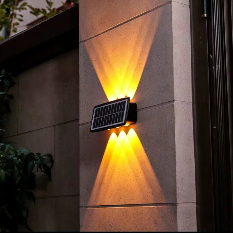 6LED Solar Wall Light Outdoor Waterproof LED Wall Lights for Courtyard Street Landscape Garden Decor Lamp Solar Outdoor Wall Lamp