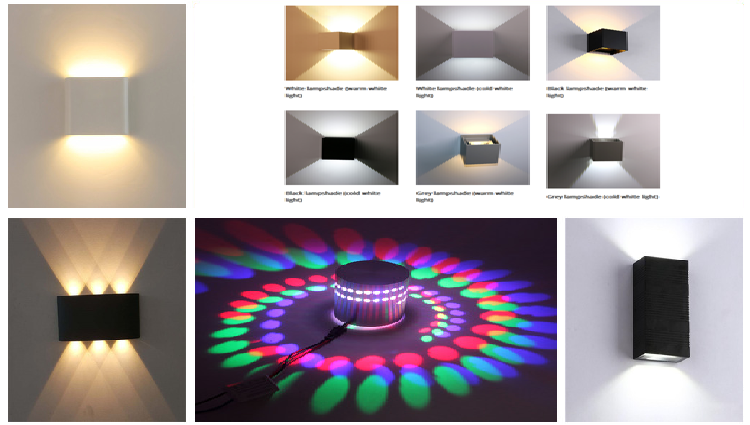 Modern 360 degree wall light LED wall lamp Up and Down Outdoor and Indoor lighting
